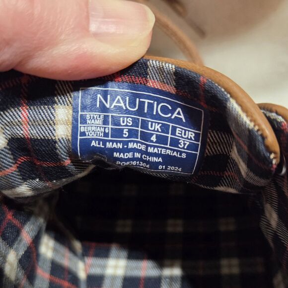 Nautica Berrian Youth Boys Brown Sneakers US 5 UK 4 EU 37 Man Made Materials - Picture 7 of 9